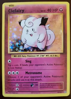Clefairy - XY Evolutions Set - 63/108 Holo Pokemon Card - Image 2