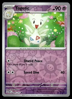Togetic 084/197 Uncommon Obsidian Flames Pokemon Reverse Holo NM - Image 1
