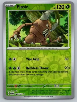 Pinsir 127/165 Uncommon 151 Pokemon Reverse Holo Near Mint - Image 1