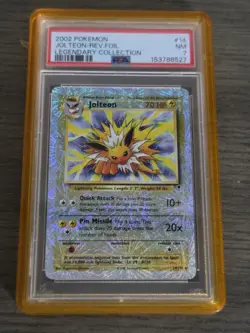 Pokemon 2002 Legendary Collection #14 Jolteon Reverse Foil PSA 7 - Image 2