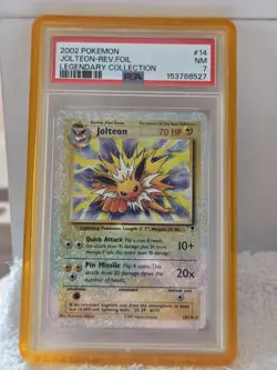 Pokemon 2002 Legendary Collection #14 Jolteon Reverse Foil PSA 7 - Image 4