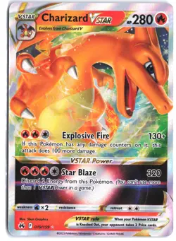 Charizard VSTAR 019/159 Holo VSTAR Rare Crown Zenith Pokemon - Image 1