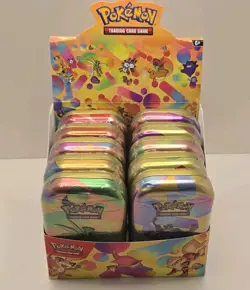 Pokemon 151 tins (10) Factory sealed w/ display box. - Image 1