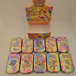Pokemon 151 tins (10) Factory sealed w/ display box. - Image 2