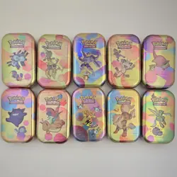Pokemon 151 tins (10) Factory sealed w/ display box. - Image 3