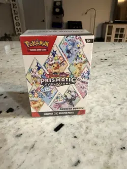 Pokemon Scarlet & Violet Prismatic Evolutions Booster Bundle Box, 6 Packs - Image 1