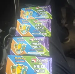 Pokemon TCG Prize Pack Series 7 Lot of 4 Play! Pokemon Packs - Image 1