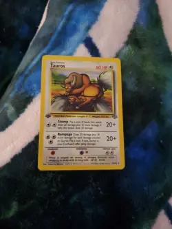 Pokemon Basic 1st Edition Tauros 60 HP 1999 47/64 - Image 1