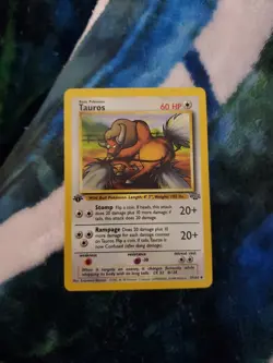 Pokemon Basic 1st Edition Tauros 60 HP 1999 47/64 - Image 3