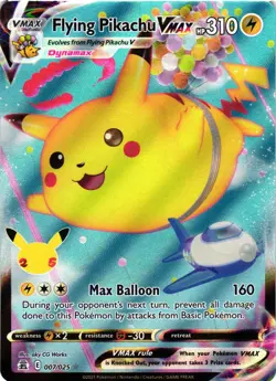 Pokemon TCG Flying Pikachu VMAX Holo Celebrations 007/025 NM - Image 1