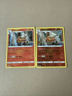 Charizard 010/078 Pokemon GO Halo and Reverse Holo Lot Of 2 - Image 1