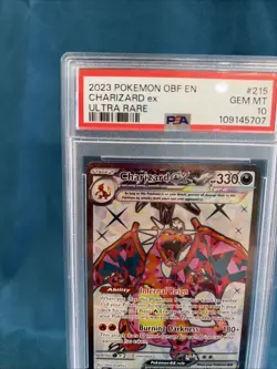 2023 POKEMON OBF EN-OBSIDIAN FLAMES ULTRA RARE #215 CHARIZARD EX PSA 10 - Image 2