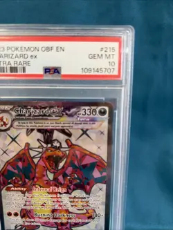 2023 POKEMON OBF EN-OBSIDIAN FLAMES ULTRA RARE #215 CHARIZARD EX PSA 10 - Image 3