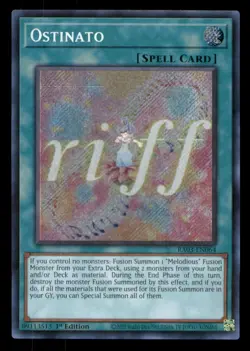 Yugioh Ostinato (Secret Rare) #RA03-EN064 Quarter Century Bonanza 1st Ed NM - Image 1