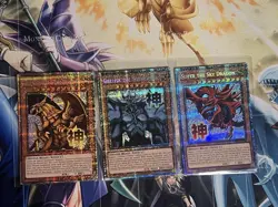 YUGIOH EGYPTIAN GOD SET SLIFER/OBELISK/RA STARLIGHT RARE RA05-EN128/129/130 - Image 1