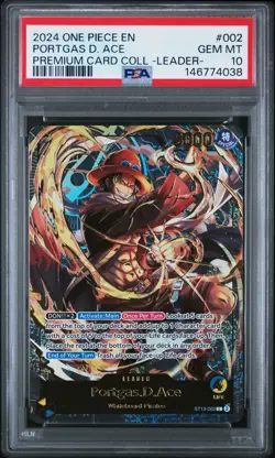 2024 ONE PIECE PREMIUM CARD COLLECTION -LEADER COLLECTION- PORTGAS D. ACE PSA 10 - Image 1