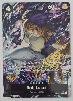 One Piece TCG Rob Lucci EB04-048 SR - Alt Art - Adventure on Kamis Island - Image 1
