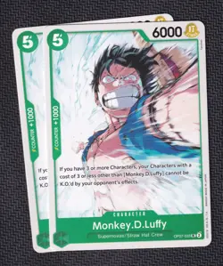 x2 Monkey D. Luffy ~ OP07-033 Uncommon One Piece 500 Years in the Future - Image 1