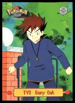 Pokemon Cards TV8 Gary Oak Topps Trading Cards Series 1 LP *3 - Image 1