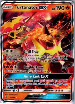 Turtonator GX 18/145 SM - Guardians Rising - Pokemon Card - NM - Image 1