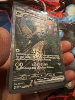 Pokemon Sinistcha ex 210/167 Special Illustration Rare Holo Card Twilight M Mint - Image 5