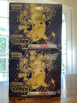 2 Pokemon Surging Sparks Elite Trainer Boxes ETB New/Sealed ✅ Scarlet and Violet - Image 1