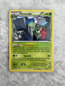 Pokemon Roserade Dragons Exalted 15/124 NM Non-Holo Rare TCG - Image 1