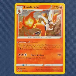 Cinderace 34/202 - Sword & Shield - Promo Cosmos Holo Pokemon Card - M / NM - Image 1