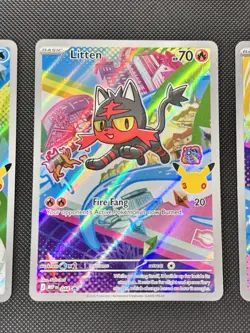 Pokemon First Partner Alolan Promo Holo Card Lot - Litten, Popplio, Rowlet NM-M - Image 4