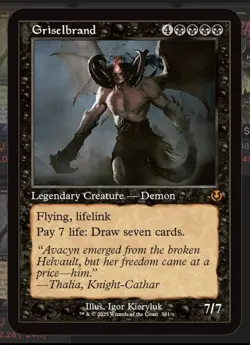 Magic the Gathering Griselbrand Retro Frame, Innistrad Remastered Foil Card - Image 1