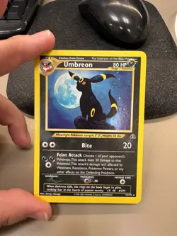 Pokemon TCG Umbreon Neo Discovery Holo Rare Card 13/75 *HOLO FADE ERROR* - Image 3