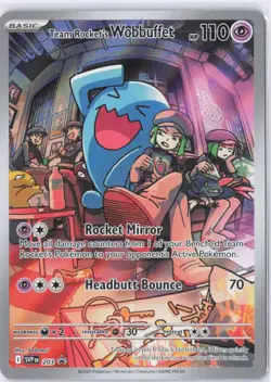Team Rocket's Wobbuffet 203 Sv: Scarlet & Violet Promo Cards Holo - Image 1