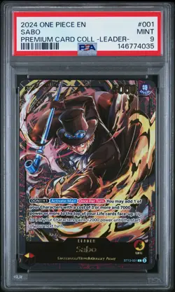 2024 ONE PIECE PREMIUM CARD COLLECTION -LEADER COLLECTION- #001 SABO PSA 9 - Image 1