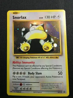 Pokemon TCG 2016 Snorlax Black Star Promo Holo Card XY179 - Image 2