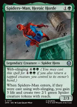 MTG Spider-Man *FOIL* U Spiders-Man, Heroic Horde #0117 - Image 1