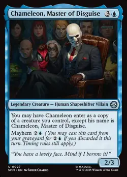 MTG Spider-Man *FOIL* U Chameleon, Master of Disguise #0027 - Image 1
