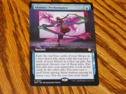 MTG Ext Art Abstract Performance x1 Rare Secrets of Strixhaven Command NM Low SH - Image 1