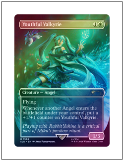 1x Youthful Valkyrie, Foil, Secret Lair Hatsune Miku, Magic MTG NM - Image 1