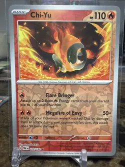 Pokemon Chi-Yu 029/182 Paradox Rift Reverse Holo Rare NM - Image 1