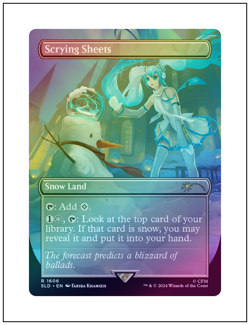 1x Scrying Sheets, Foil, Secret Lair Hatsune Miku, Magic MTG NM - Image 1
