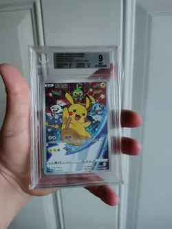 Pokemon 2020 Chinese Cheers Promo Pikachu 045/S-P - BGS 9 SWSH020 001 Art - Image 1