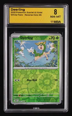 2025 Pokemon Scarlet & Violet White Flare Deerling #6 MBA 8 - Image 1