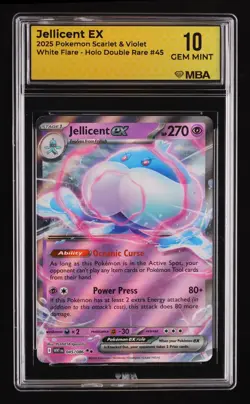 2025 Pokemon Scarlet & Violet White Flare Jellicent #45 MBA 10 - Image 1