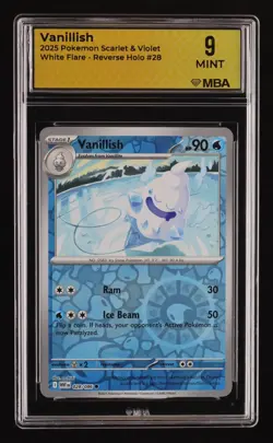 2025 Pokemon Scarlet & Violet White Flare Vanillish #28 MBA 9 - Image 1