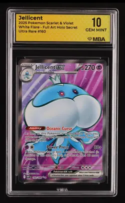 2025 Pokemon Scarlet & Violet White Flare Jellicent #160 MBA 10 - Image 1