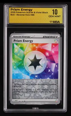 2025 Pokemon Scarlet & Violet Black Bolt Prism Energy #86 MBA 10 - Image 1