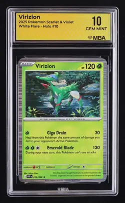 2025 Pokemon Scarlet & Violet White Flare Virizion #10 MBA 10 - Image 1