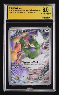 2025 Pokemon Scarlet & Violet Black Star Promo Tornadus #210 MBA 8.5 - Image 1