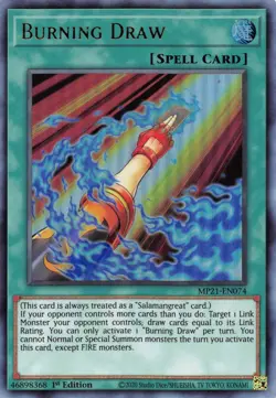 Burning Draw [MP21-EN074] Ultra Rare Near Mint 1st Edition YuGiOh - Image 1
