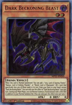 Dark Beckoning Beast [MP21-EN249] Ultra Rare Near Mint 1st Edition YuGiOh - Image 1